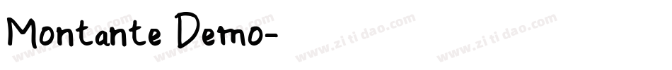 Montante Demo字体转换